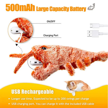 Electric Jumping Shrimp Cat Toys