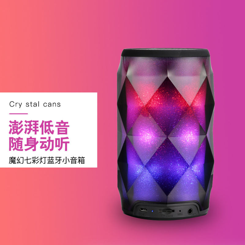 Crystal Diamond Coke cans colorful led Bluetooth speaker light