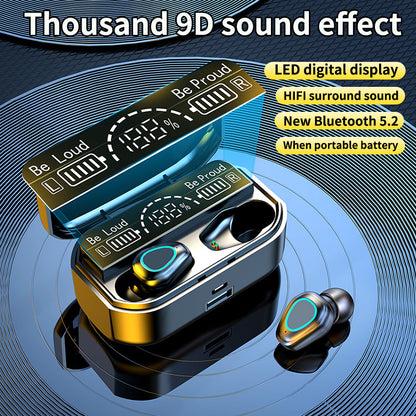 Bluetooth headset binaural digital display